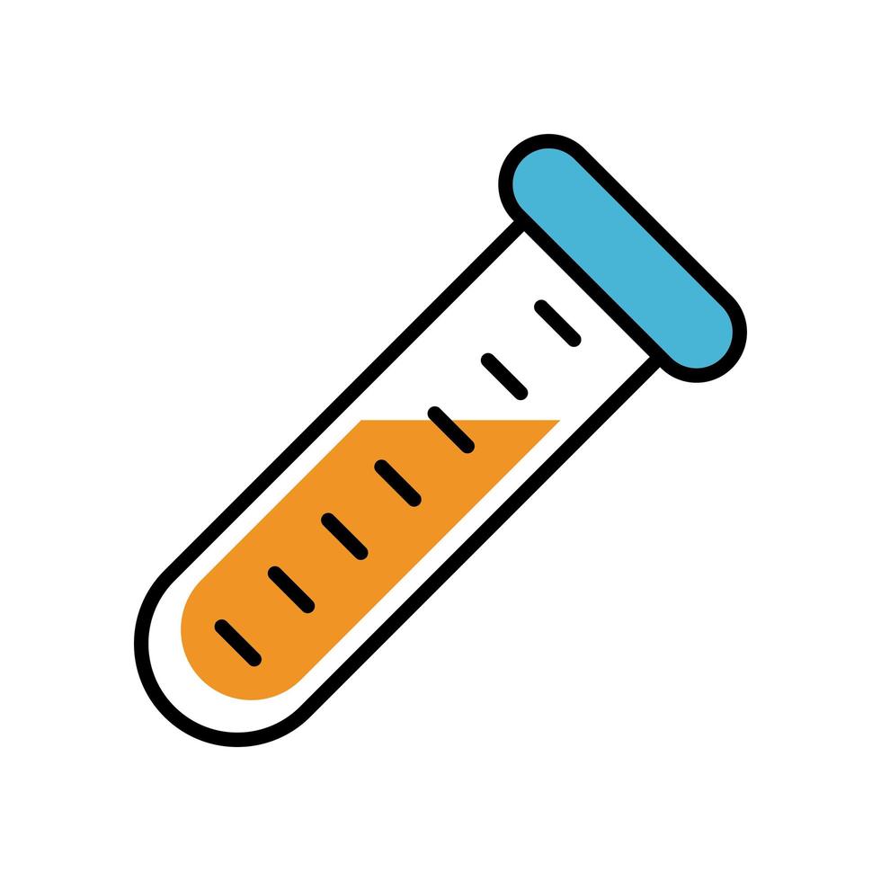 tube test laboratory isolated icon vector