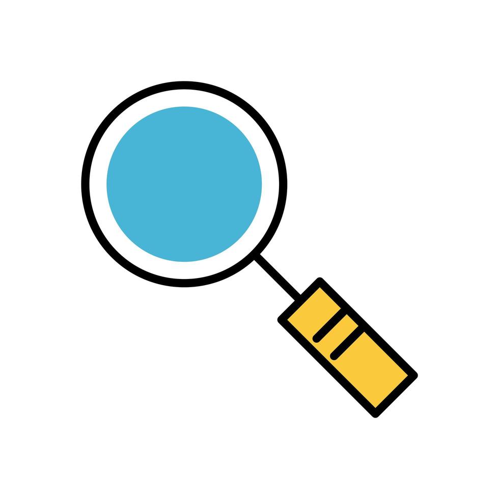 search magnifying glass fill style icon vector