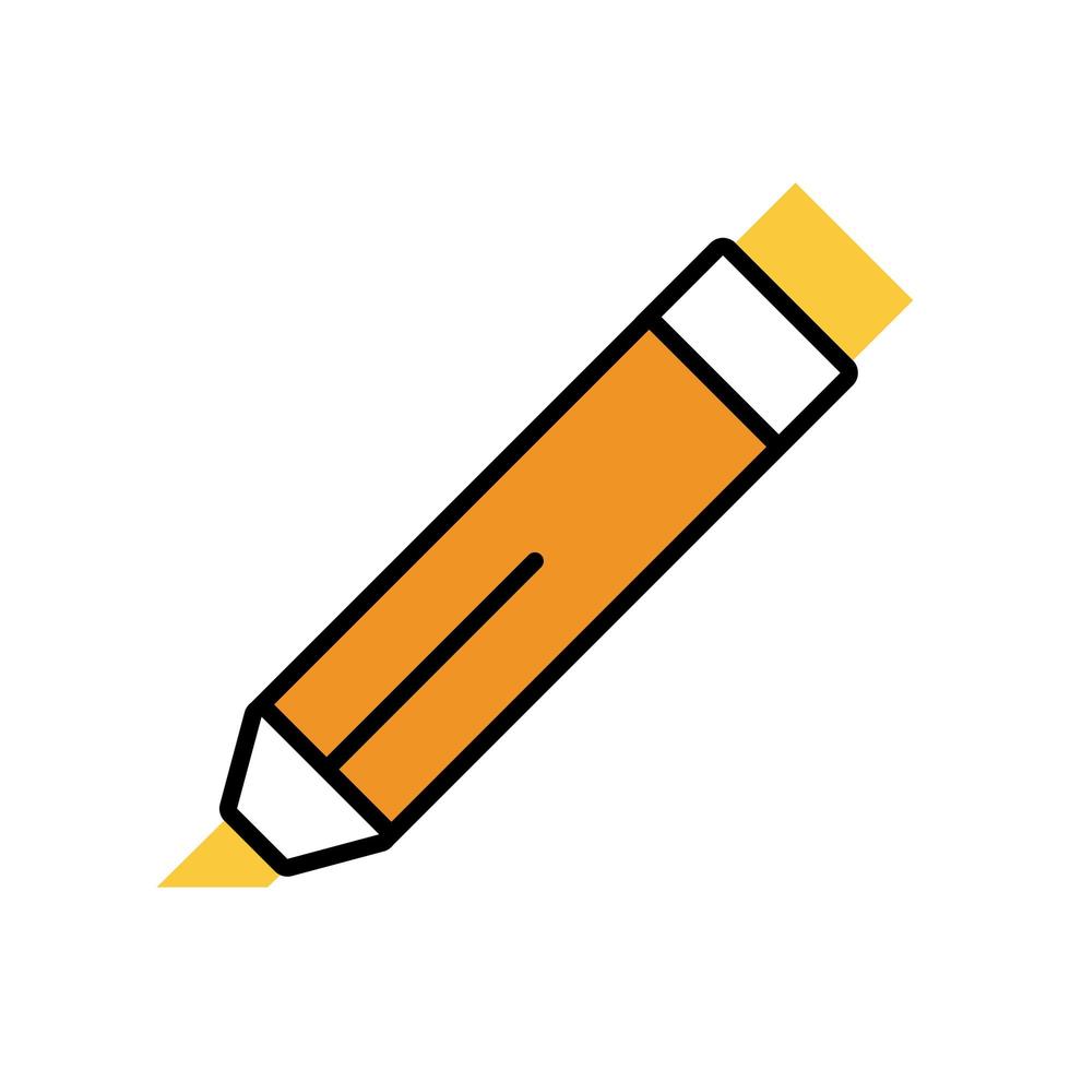 marker supply school fill style icon vector