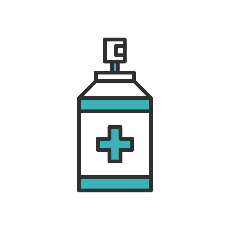 spray bottle medical product line and fill style vector