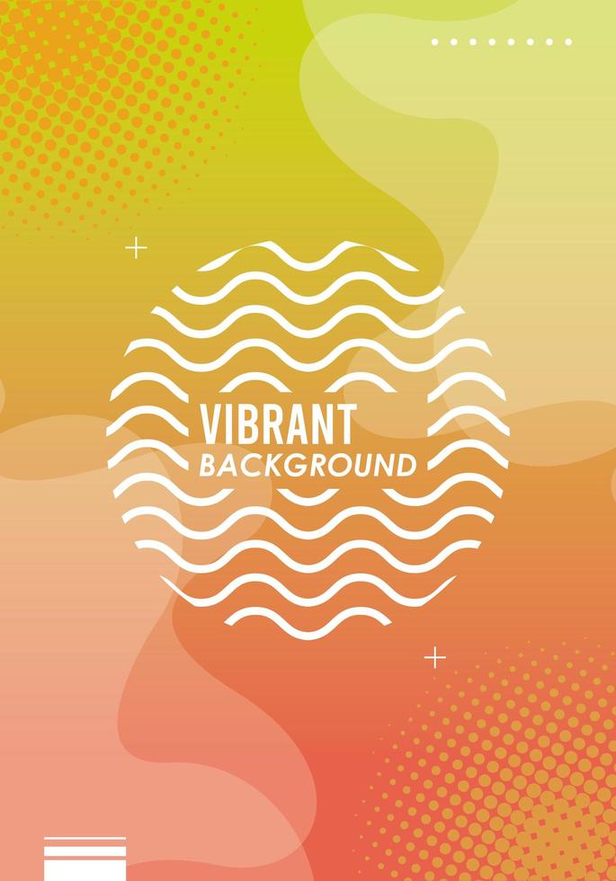 vibrant colors and dinamic background with circular print vector