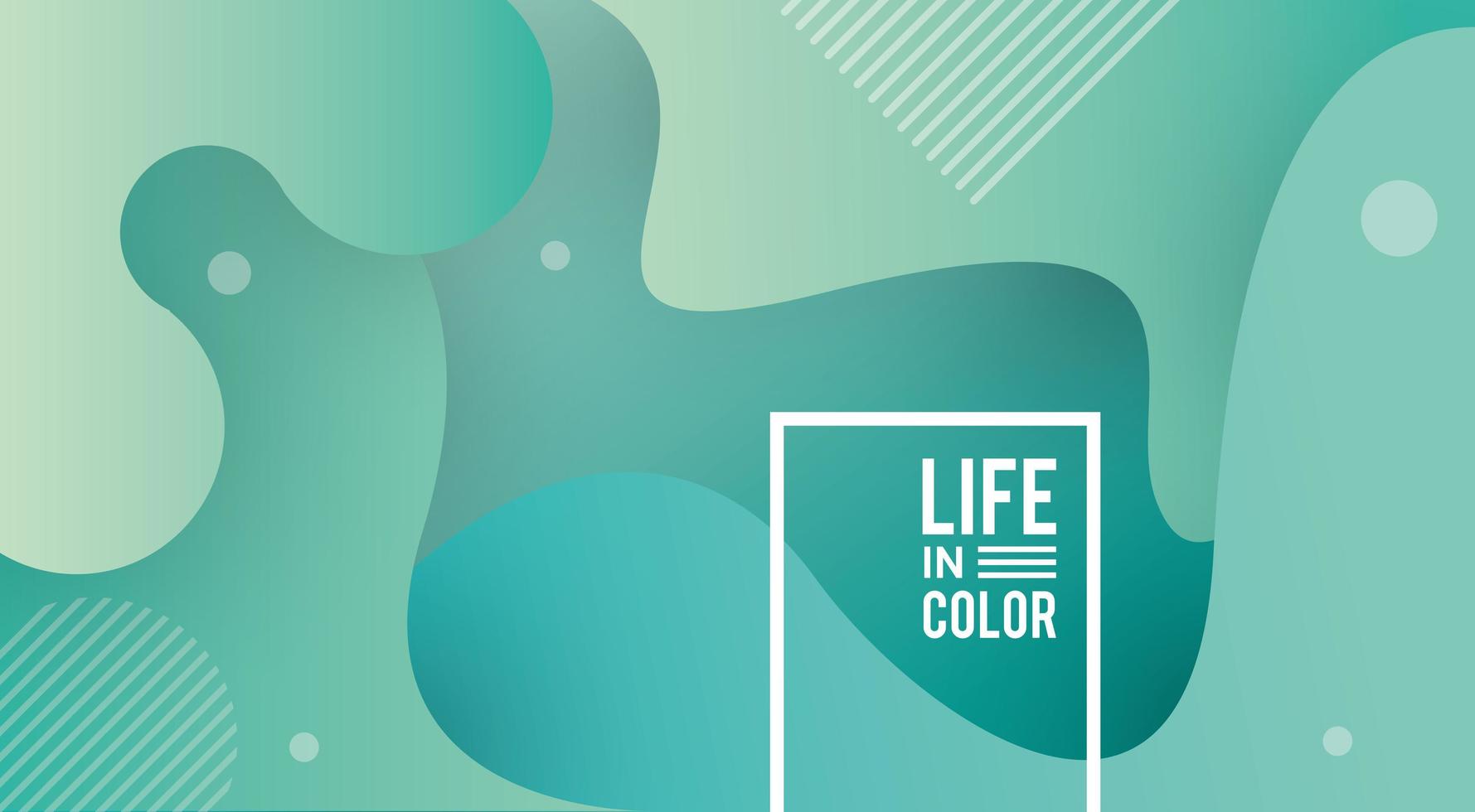 green waves colors with life in color abstract background vector