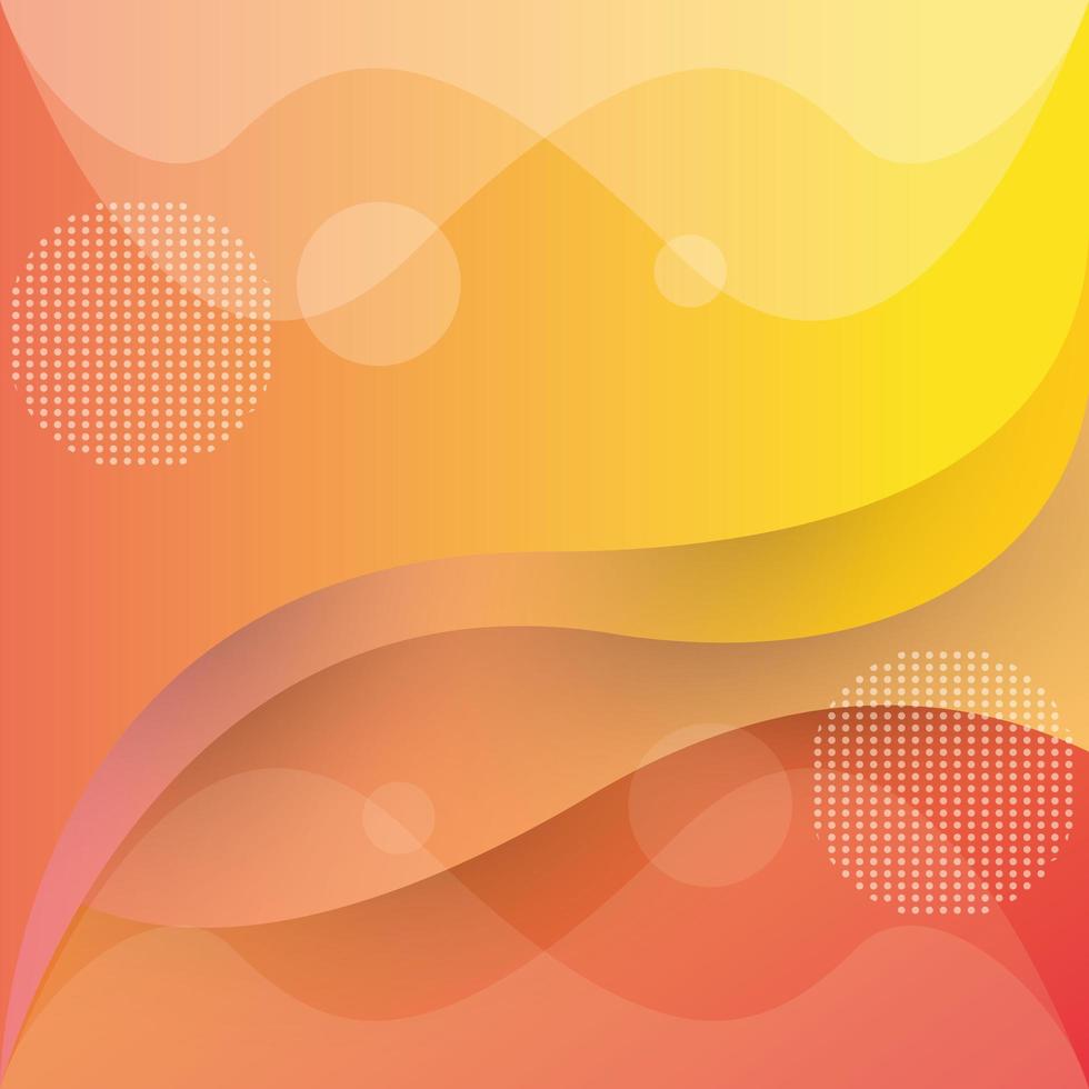 orange waves colors abstract background vector