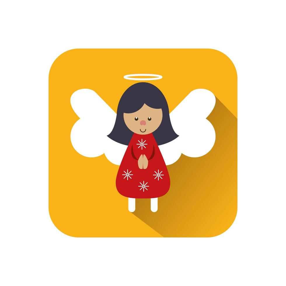 merry christmas little angel icon vector