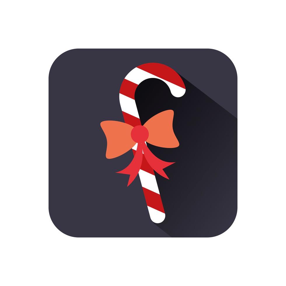 merry christmas sweet cane icon vector