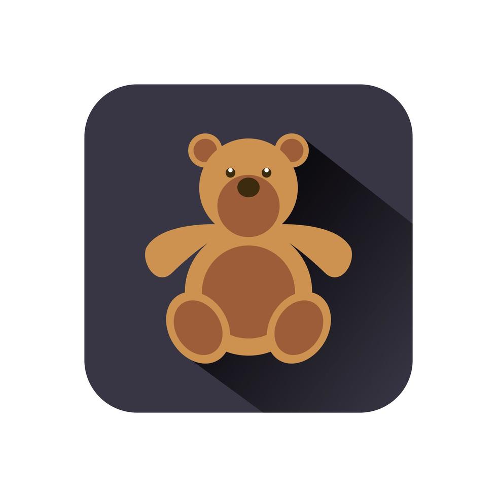 cute little bear teddy toy vector