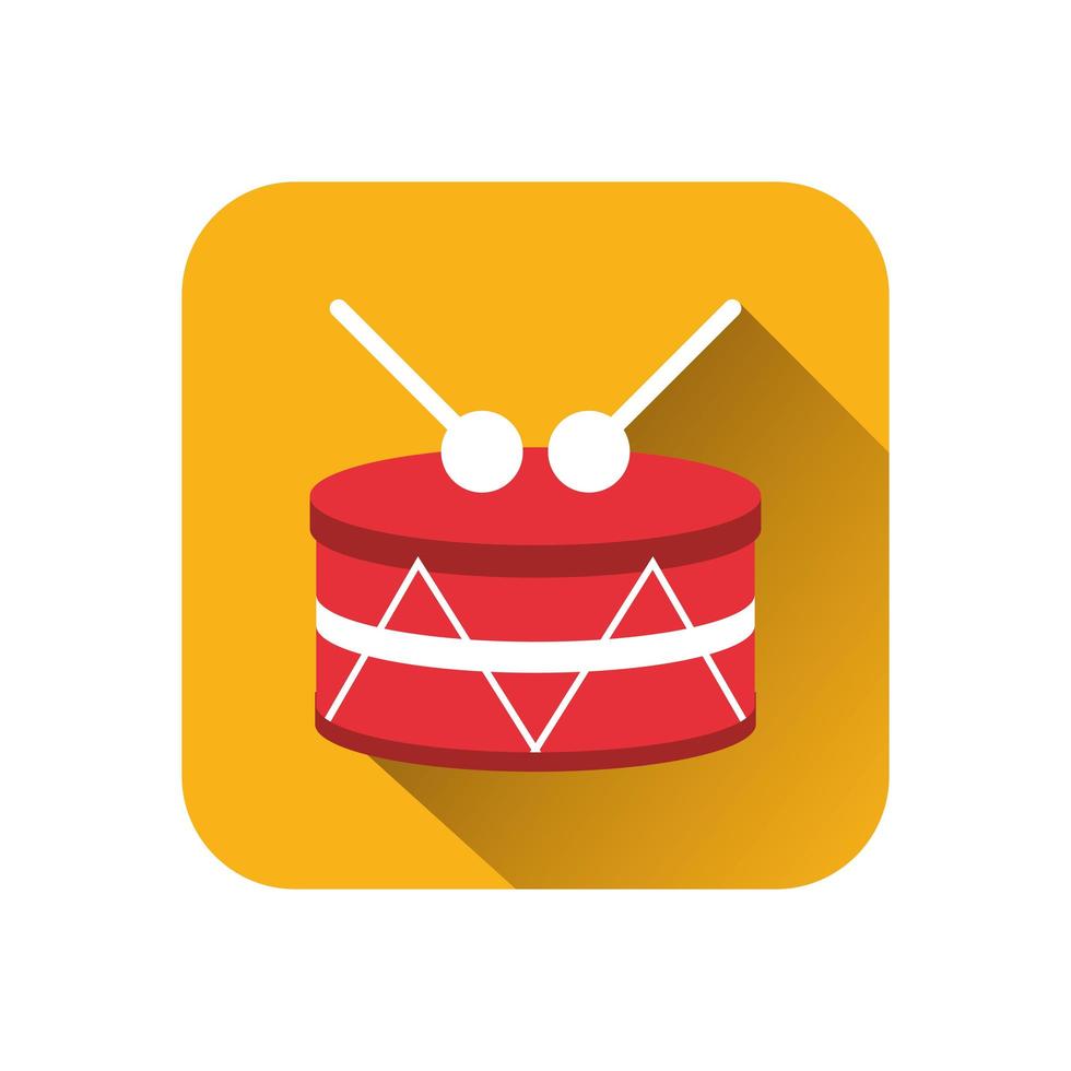 drum musical instrument isolated icon vector