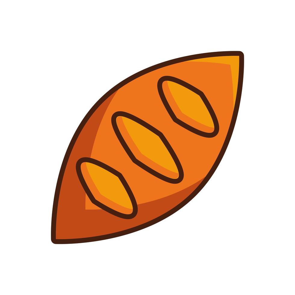 icono de panadería de comida de pan delicioso vector