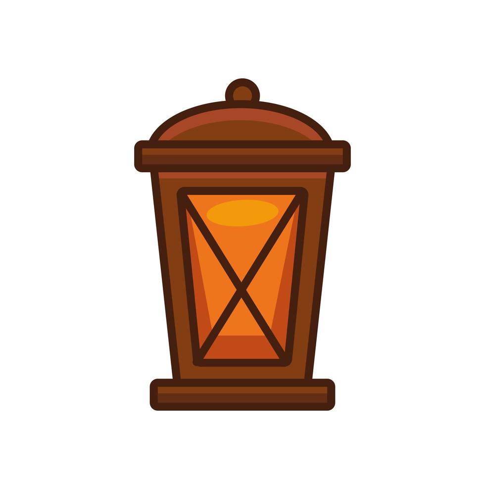 kerosene lantern antique isolated icon vector