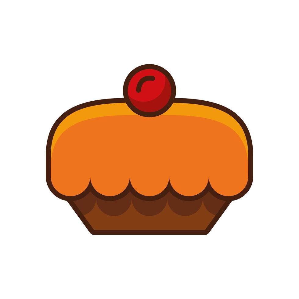 sweet pie pastry isolated icon vector