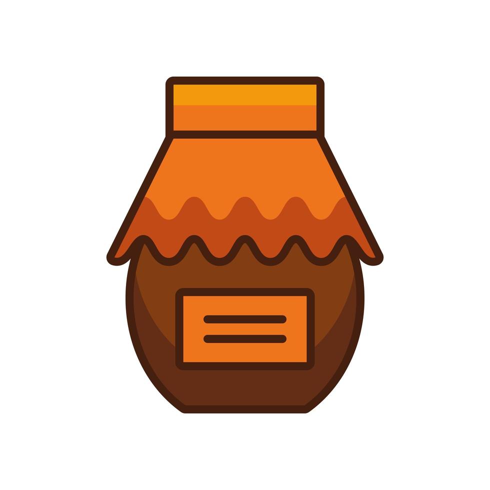 thanksgiving preserve jar isolated icon vector