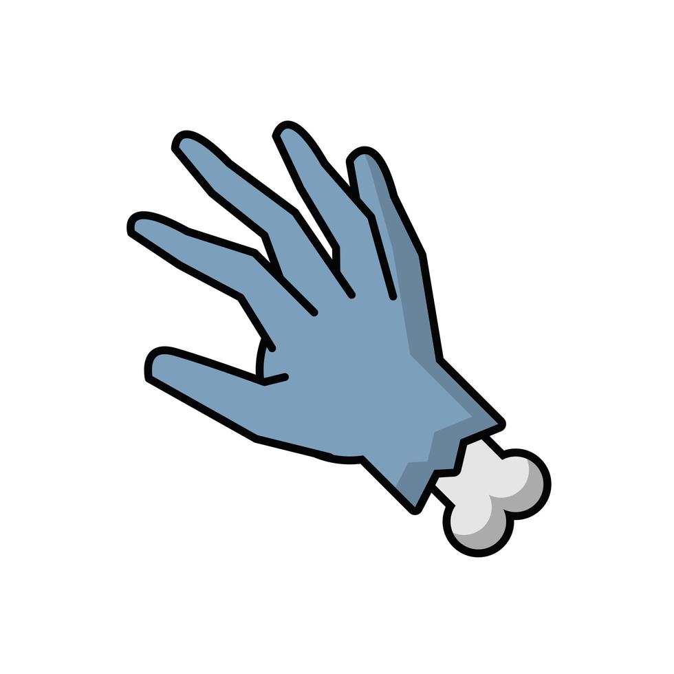 zombie hand coming out of the ground vector