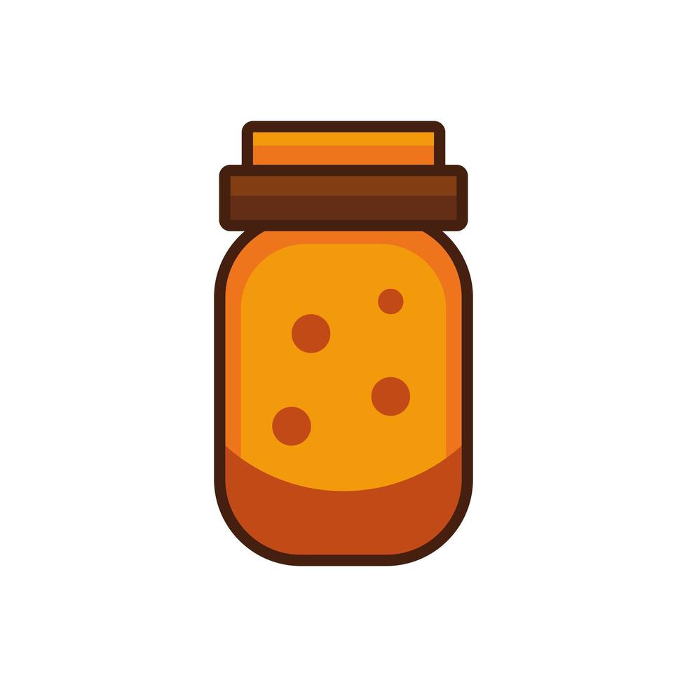thanksgiving preserve jar isolated icon vector