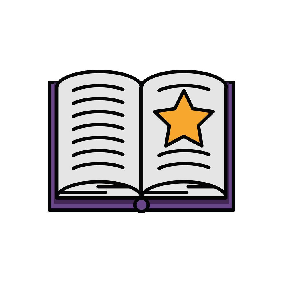 halloween magician text book icon vector