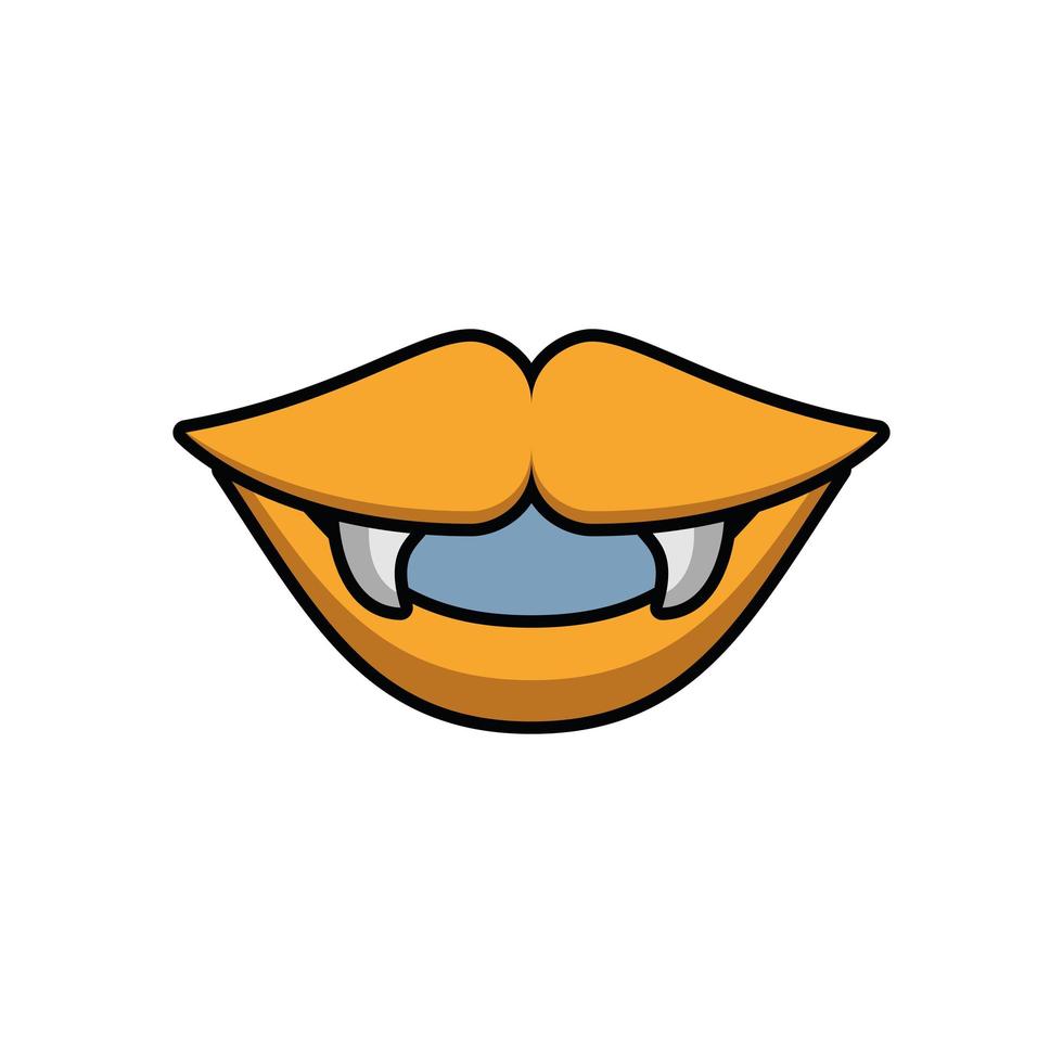 mouth dracula halloween isolated icon vector