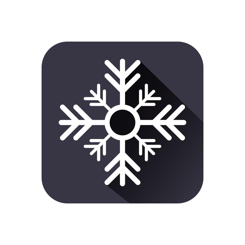 feliz navidad copo de nieve icono vector