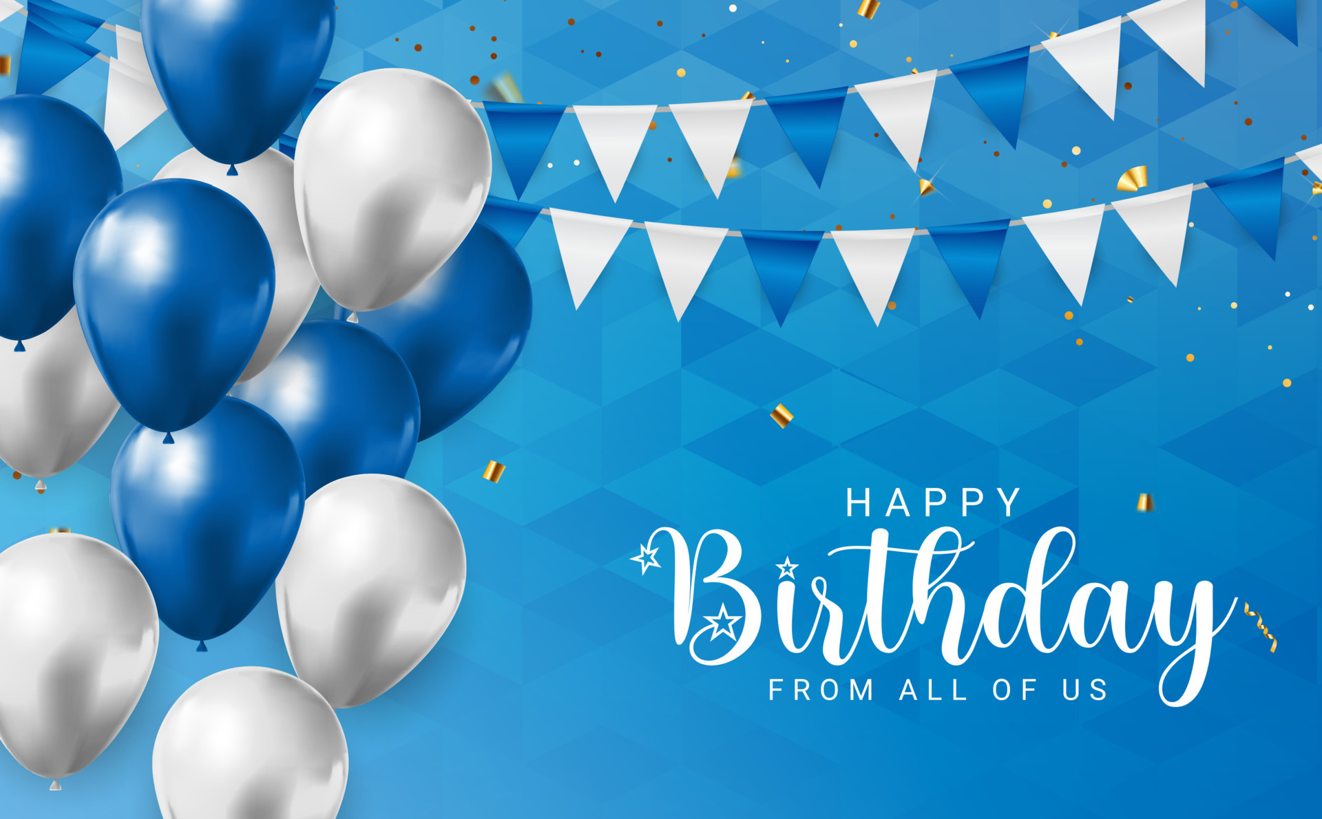 Banner chúc mừng sinh nhật với họa tiết Confetti trên nền màu xanh sẽ khiến những người thân yêu của bạn cảm thấy vui tươi và sôi động vào ngày quan trọng. Hãy nhấp chuột để xem hình ảnh liên quan và tìm hiểu thêm về cách tạo ra một bữa tiệc sinh nhật đầy màu sắc!