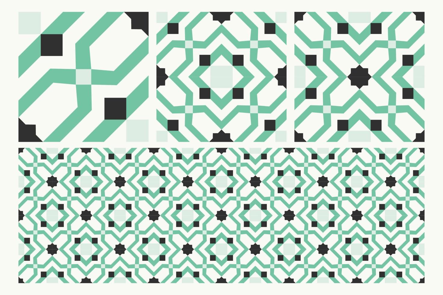 geometric floral seamless pattern vector