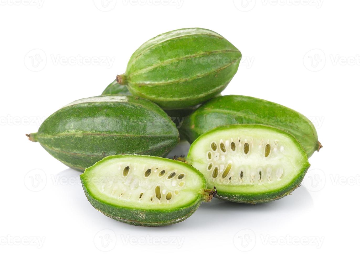 Sponge Gourd on white background photo