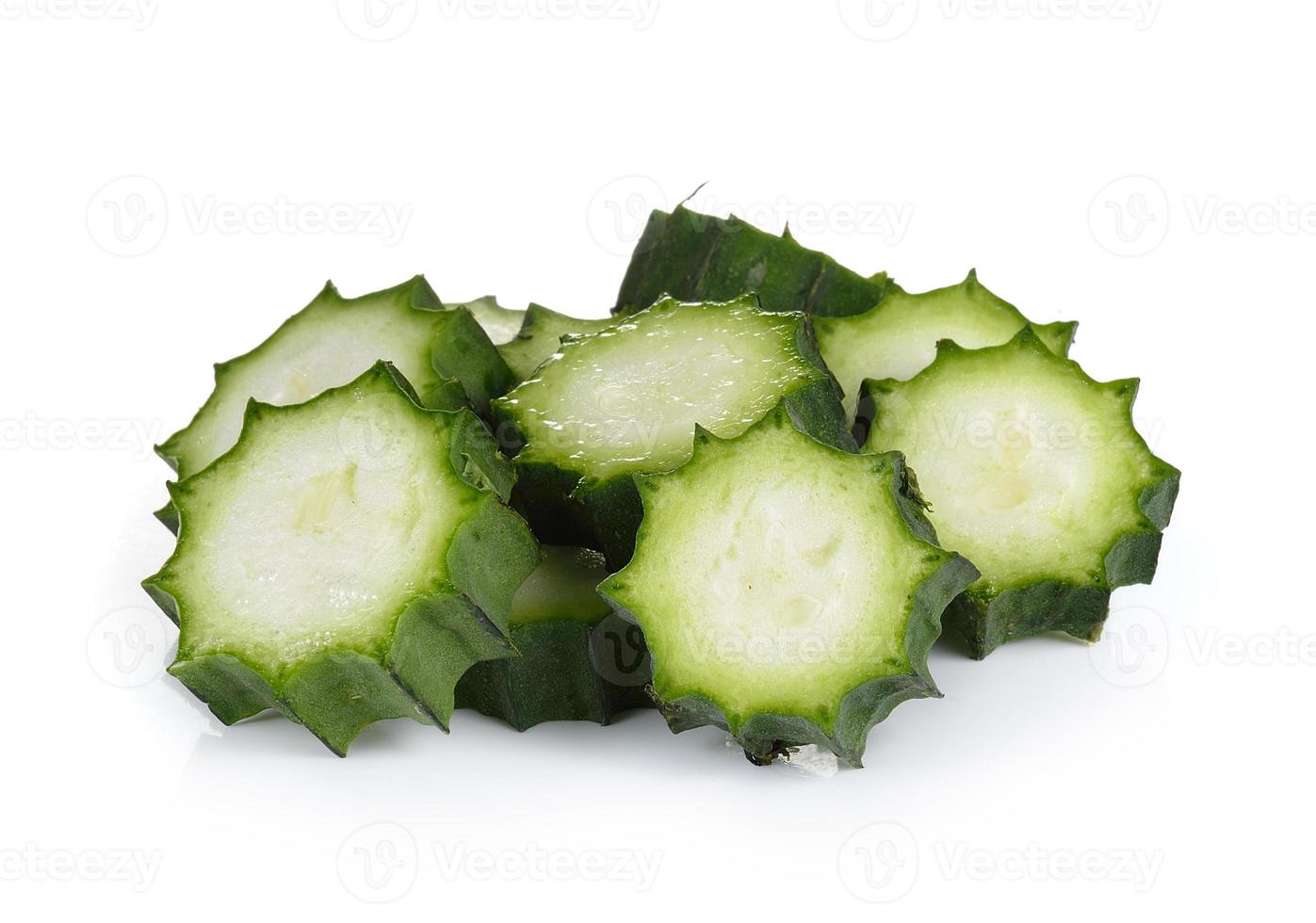 fresh loofah on the white background photo