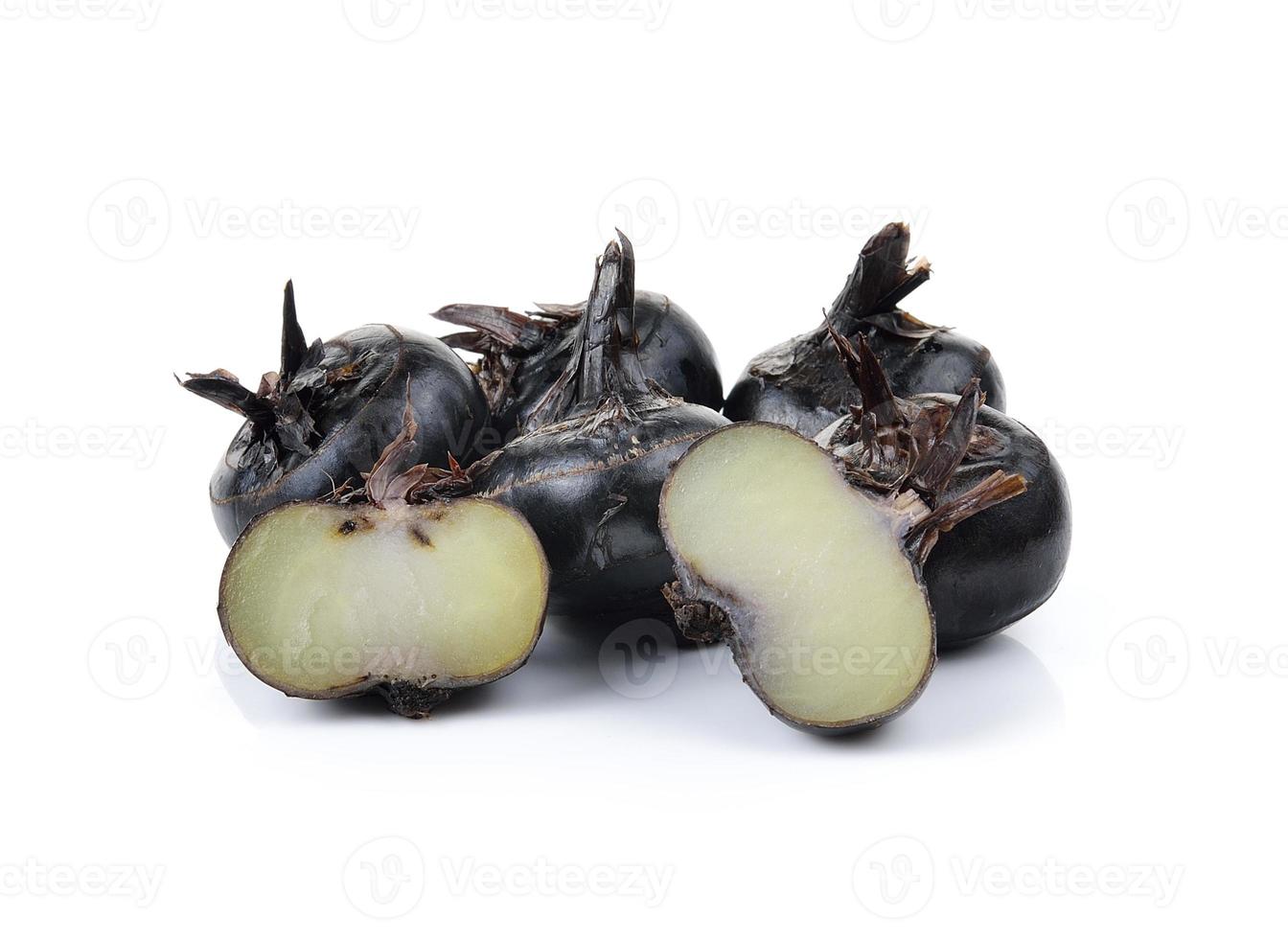 Waterchestnuts isolated on a white background photo
