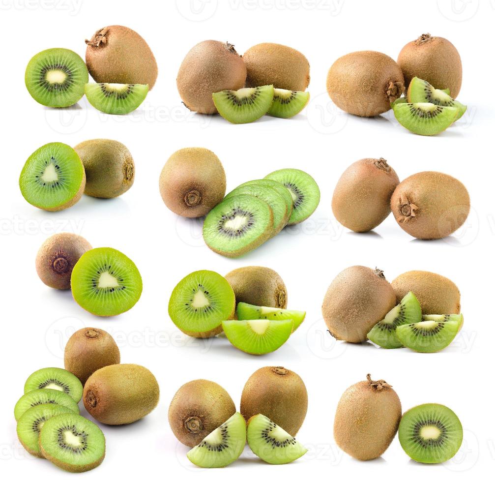 kiwi fruit isolated on white background photo