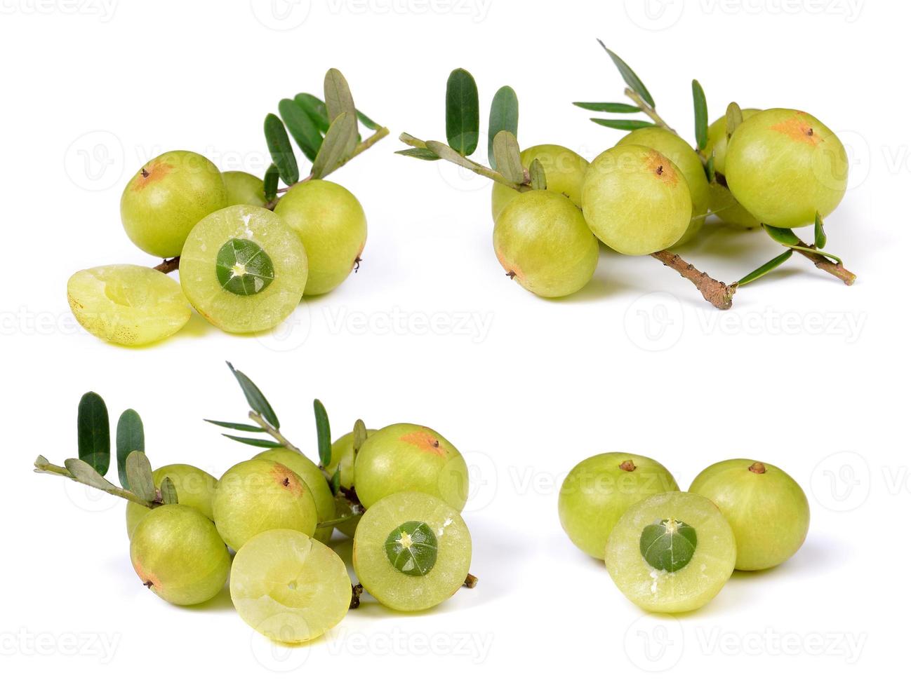 gooseberries on white background photo