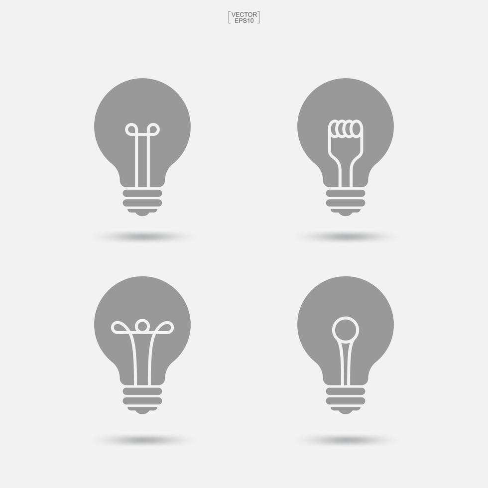 Light bulb icon. Lamp sign and symbol. Vector. vector