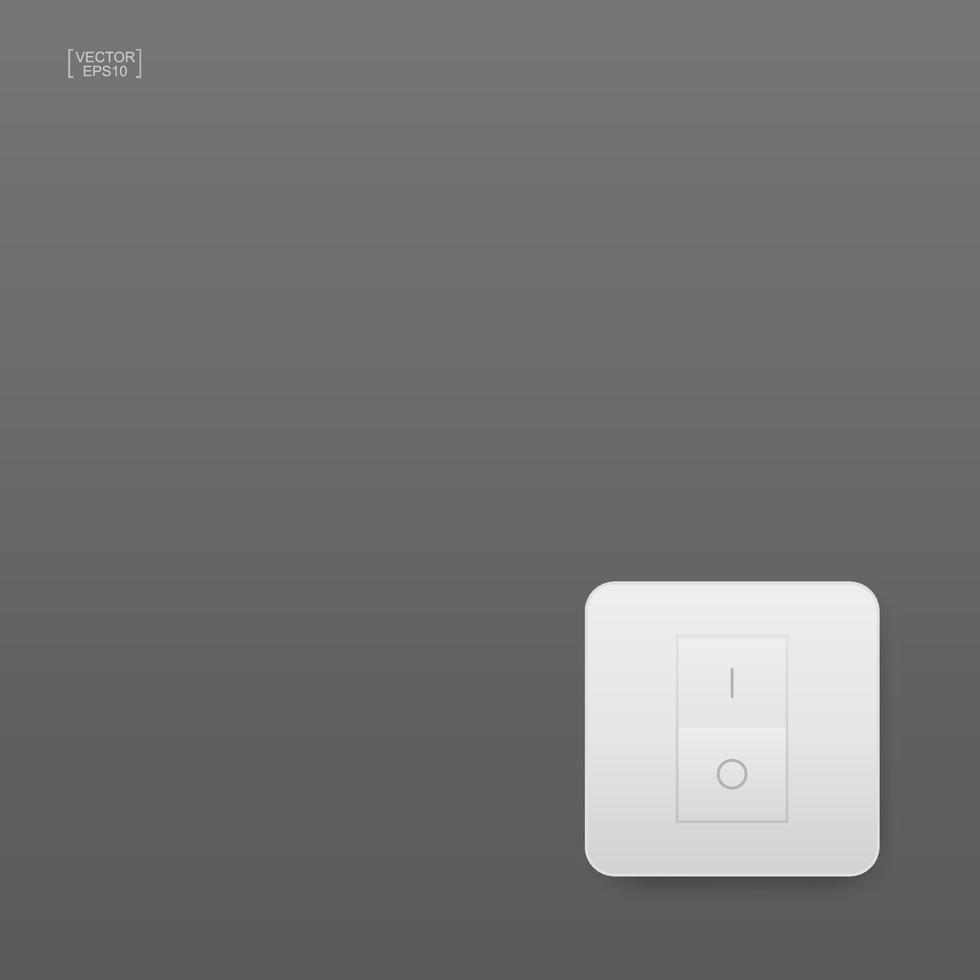 Light switch on gray background. Vector. vector