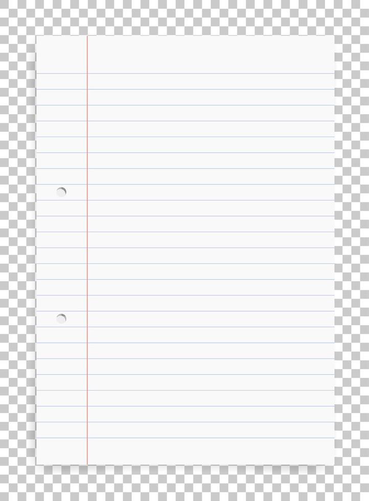 White A4 paper sheet isolated on white background with soft shadow and transparent background. Vector. vector