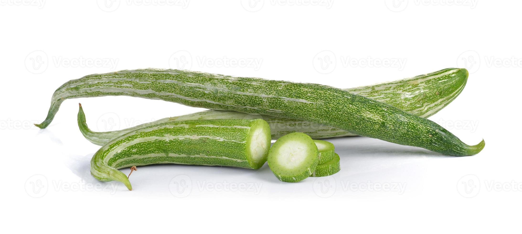 Snake gourd on white background photo