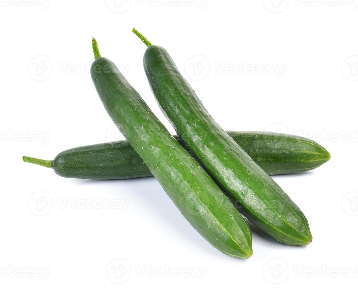 fresh cucumbers isolated on white background photo