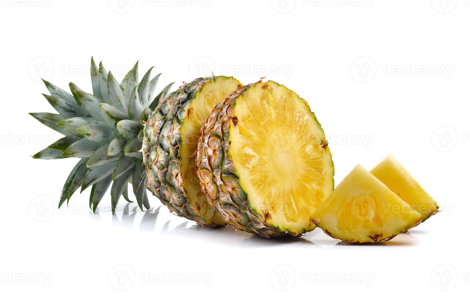 pineapple on white background photo