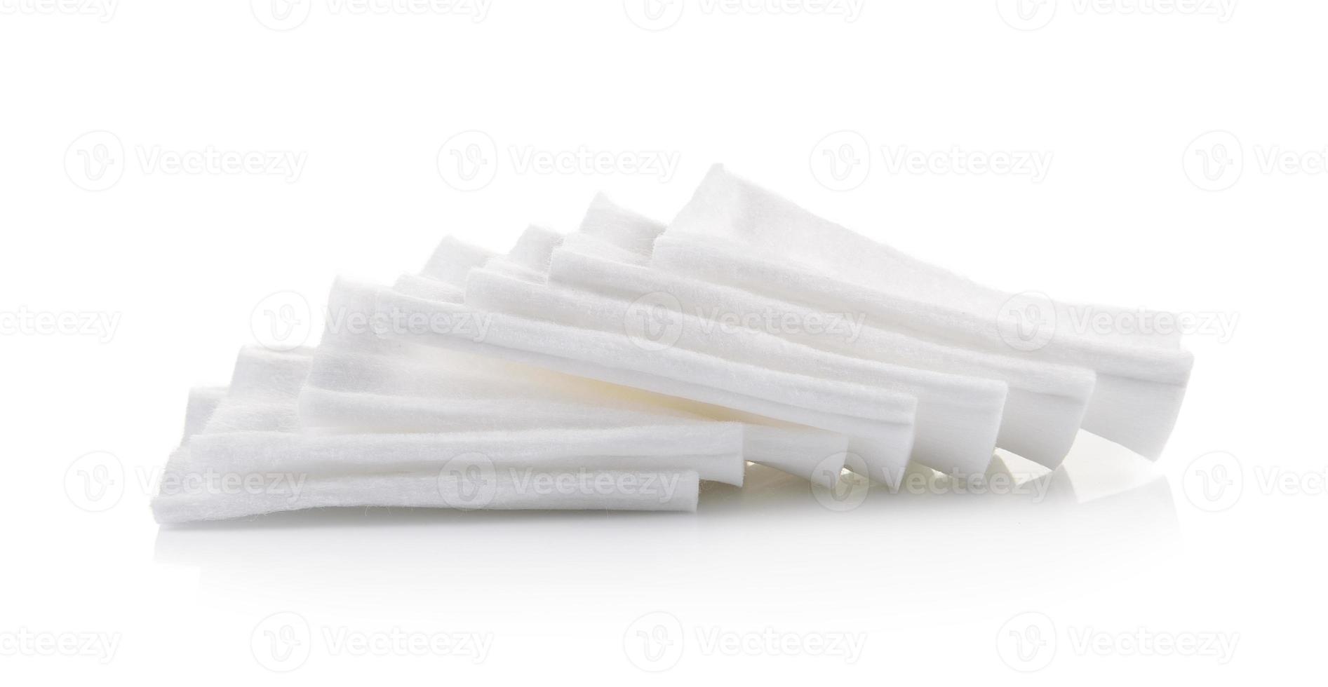 Cotton bandage on white background photo