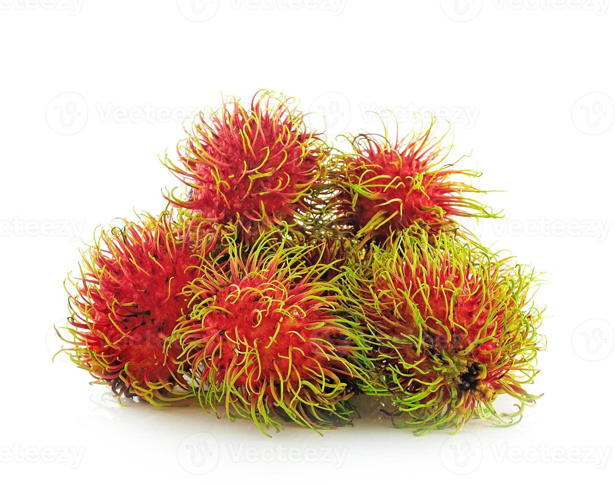 Fresh rambutan sweet delicious fruit on white photo