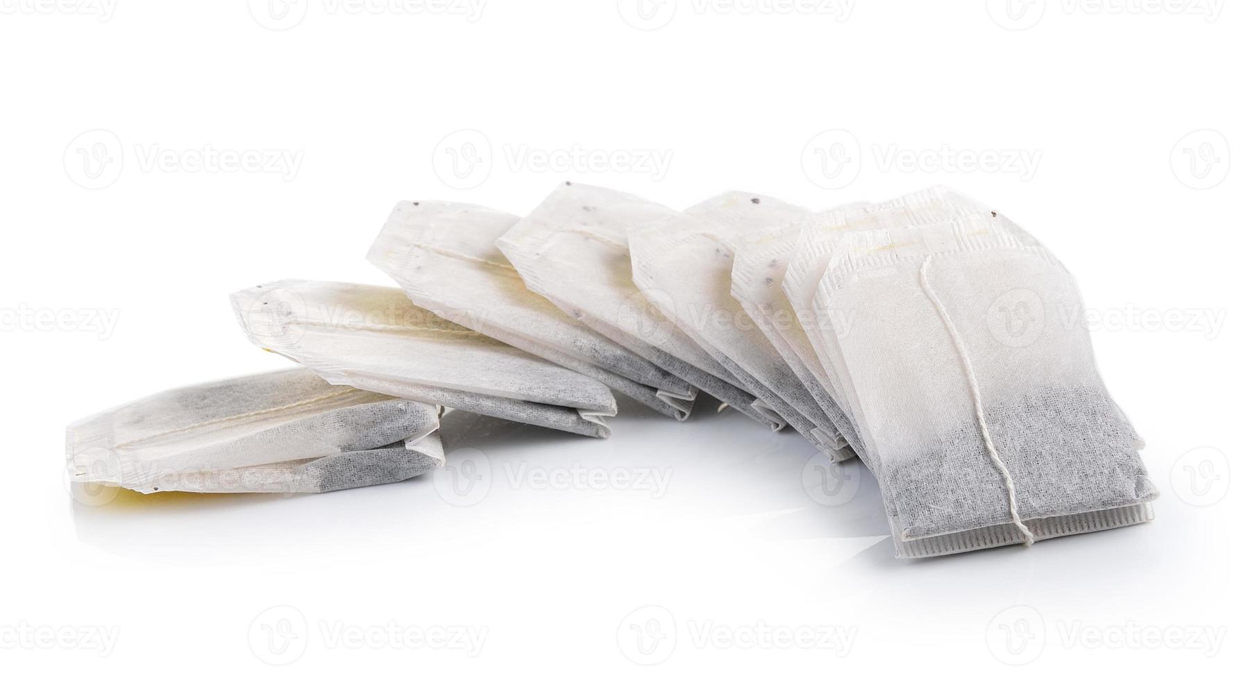 Teabag Isolated on white background photo