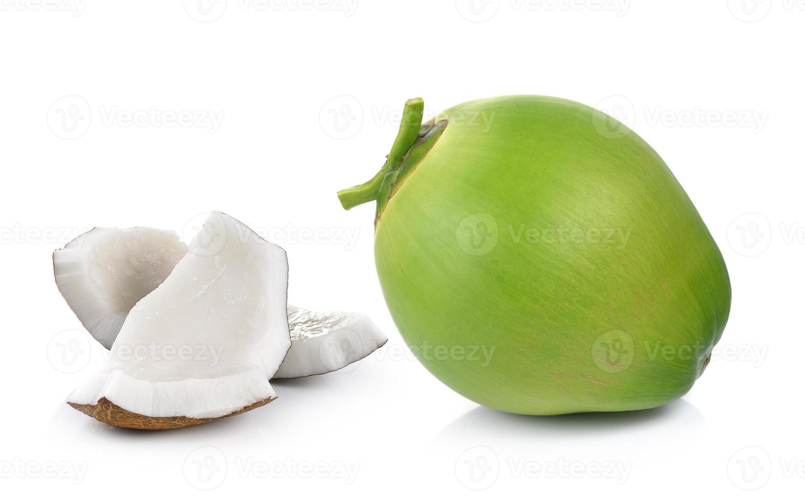 coconuts on white background photo