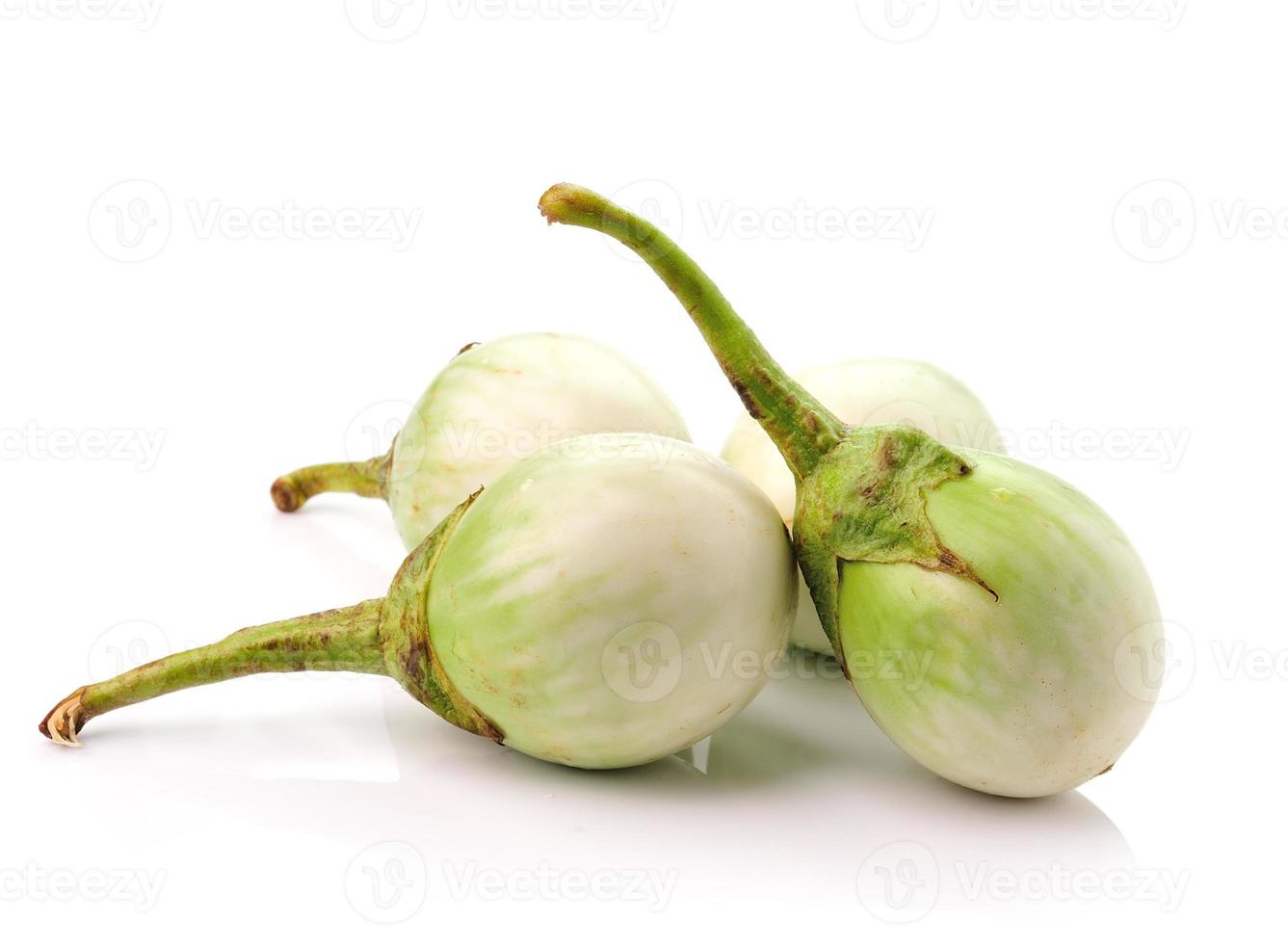 Eggplant on isolated white background photo