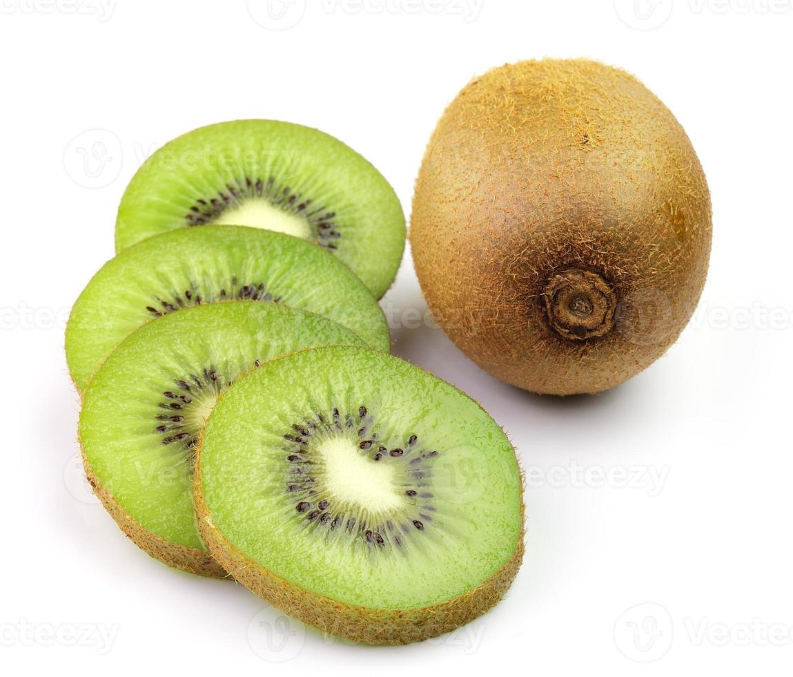 Juicy kiwi fruit isolated on white background photo