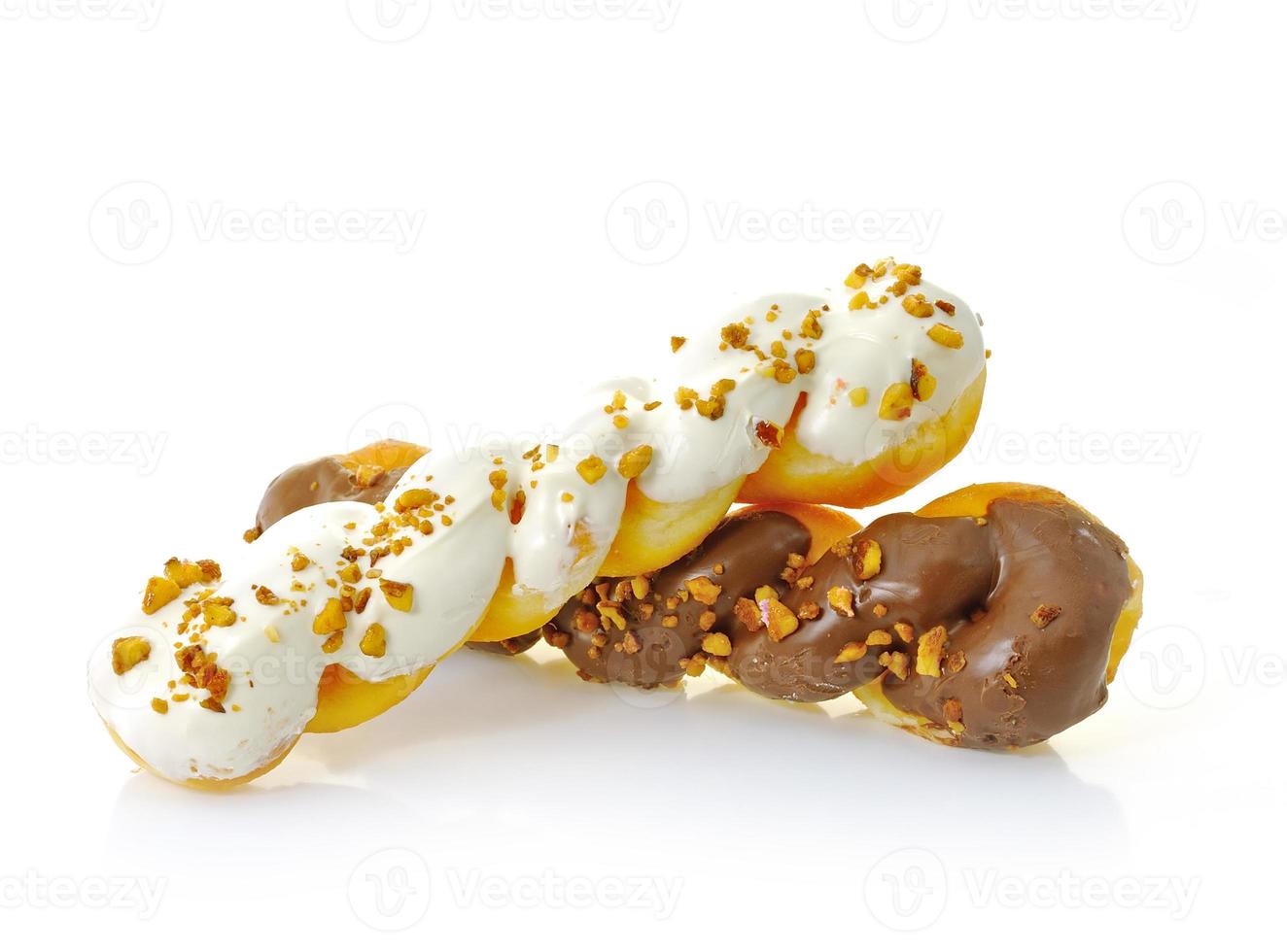 donut isolated on white background photo