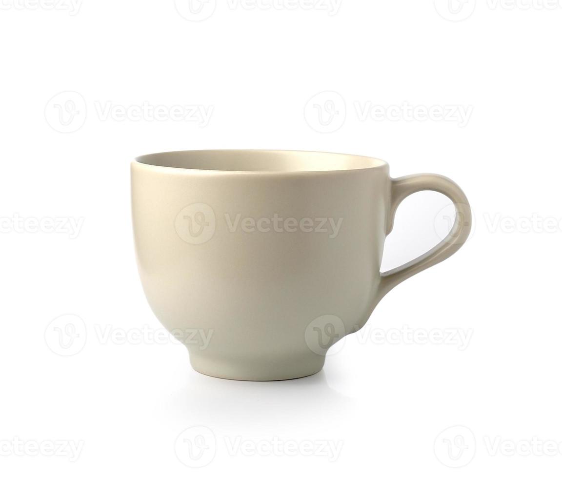 taza de café sobre fondo blanco foto