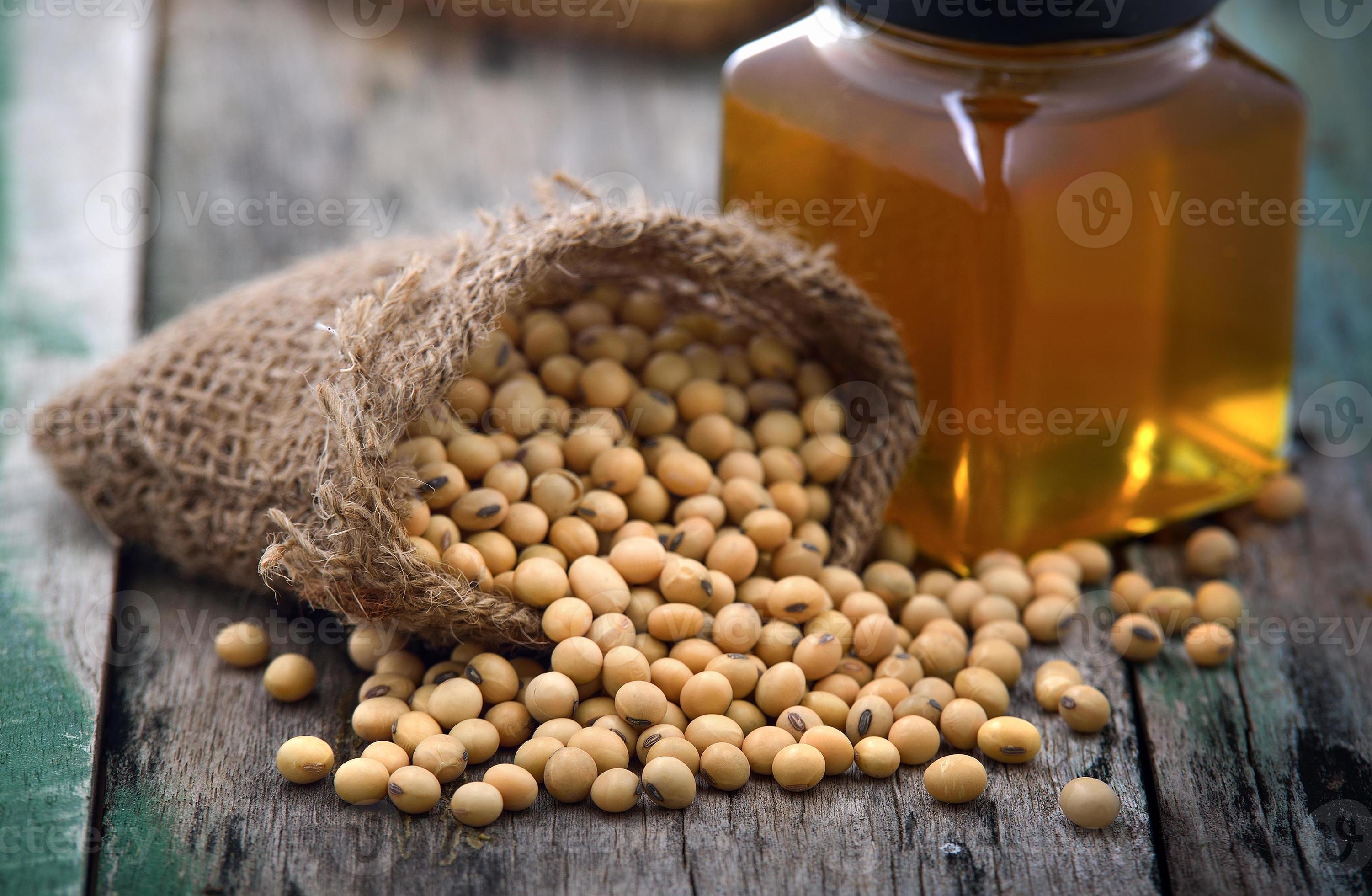 closeup is soybeans in sack bags 4178351 Stock Photo at Vecteezy