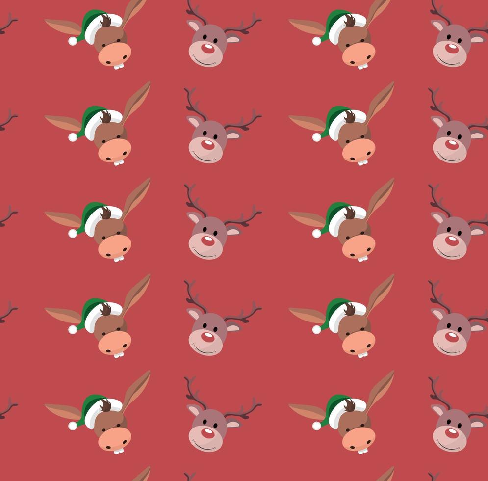 Background of wrapping paper with christmas characters vector