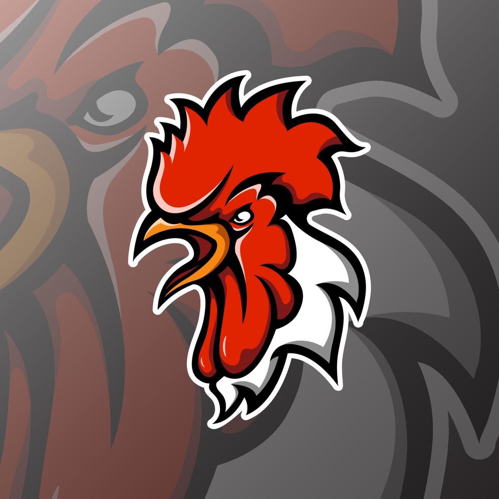 Chicken rooster mascot logo vector