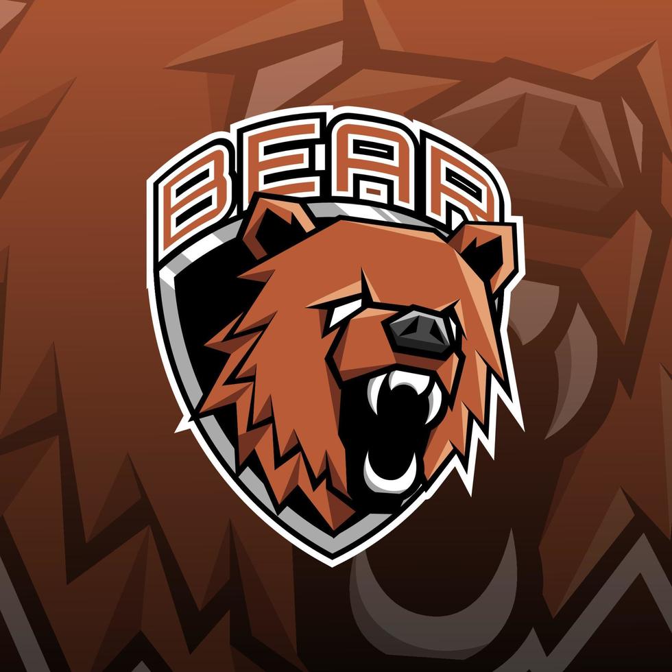 Bear mascot logo vector