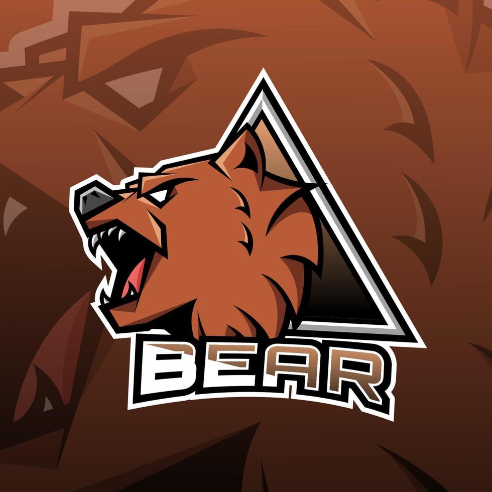 Bear mascot logo vector