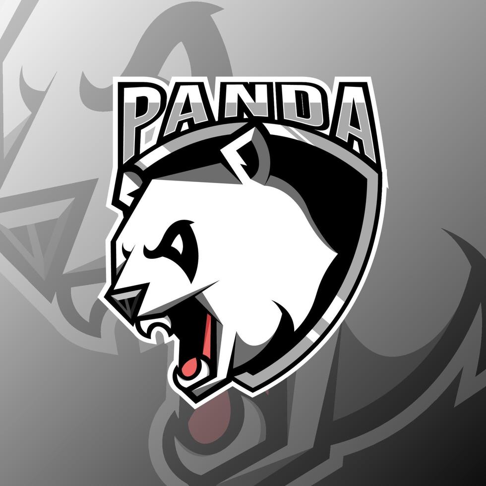 Panda mascot logo vector