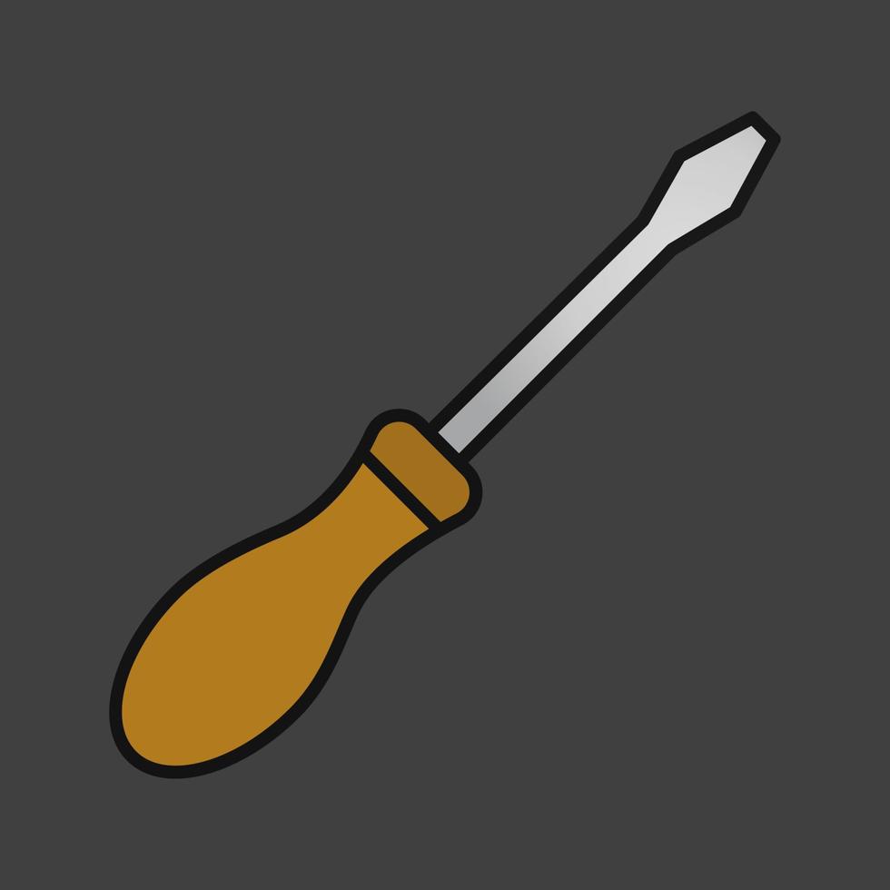 Screwdriver color icon. Turn-screw. Isolated vector illustration