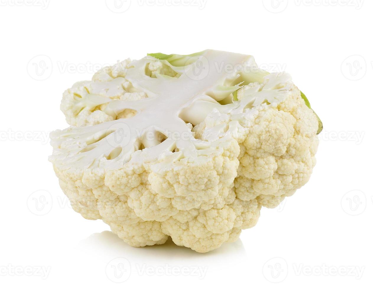 fresh cauliflower on white background photo
