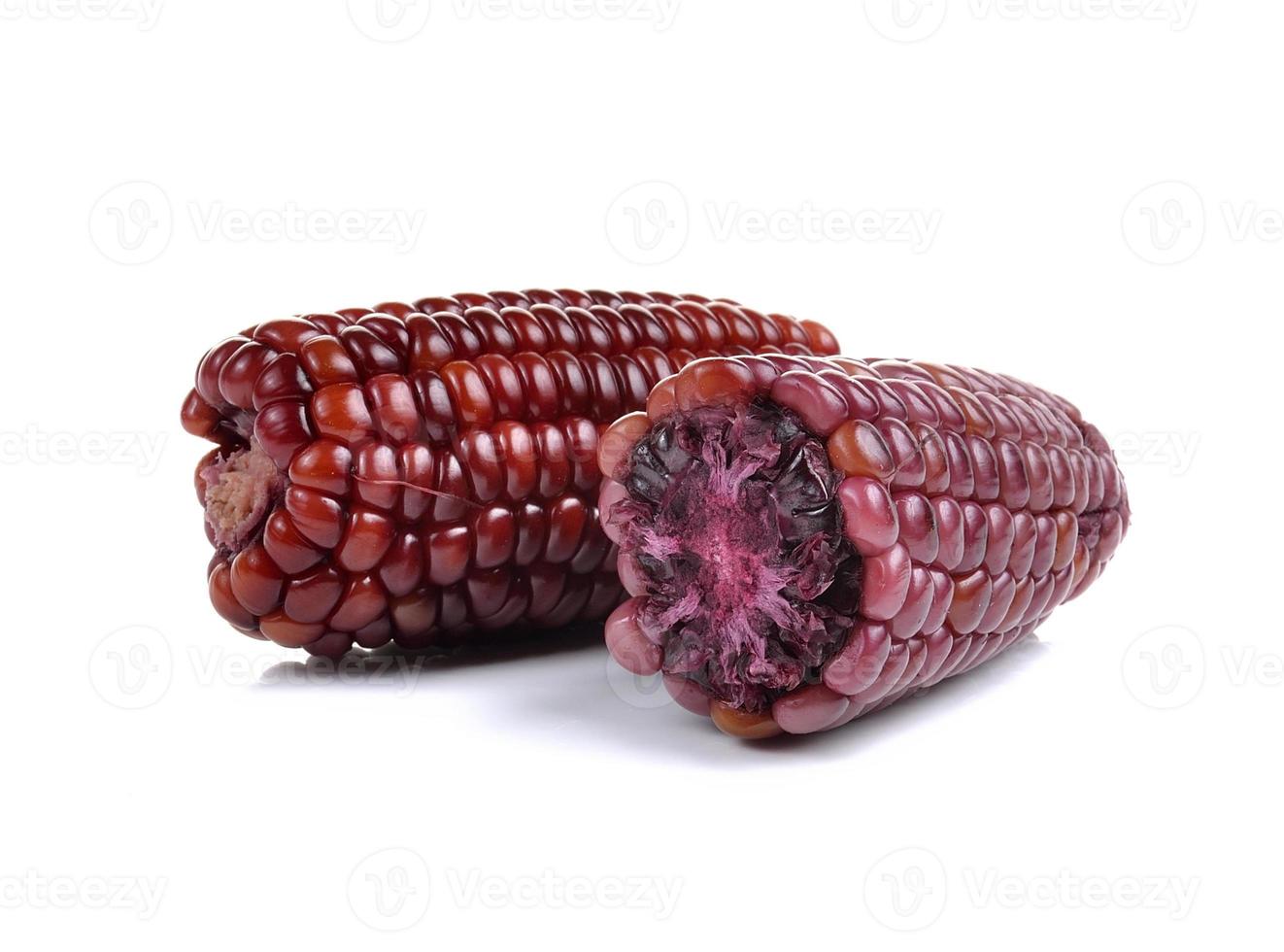 purple corn isolated on white background photo